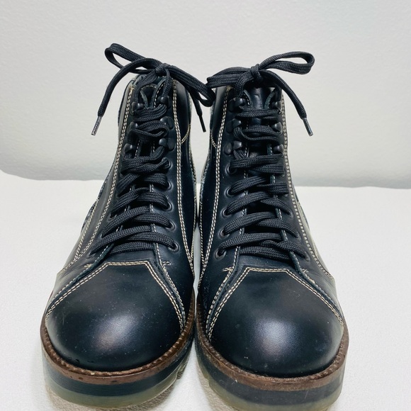 BACCO BUCCI MENS BLACK SHOES MULTI TRACTION DRESS SNEAKER Made In Italy Sz 8 - Picture 2 of 10